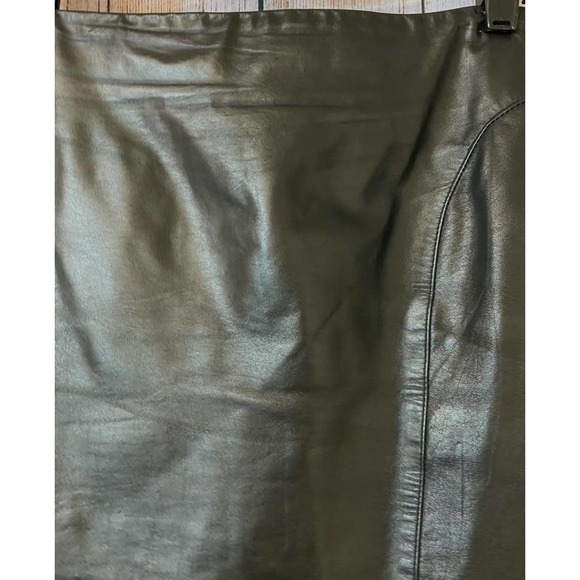 WEST BAY BLACK LEATHER PENCIL SKIRT 8 - Picture 2 of 5